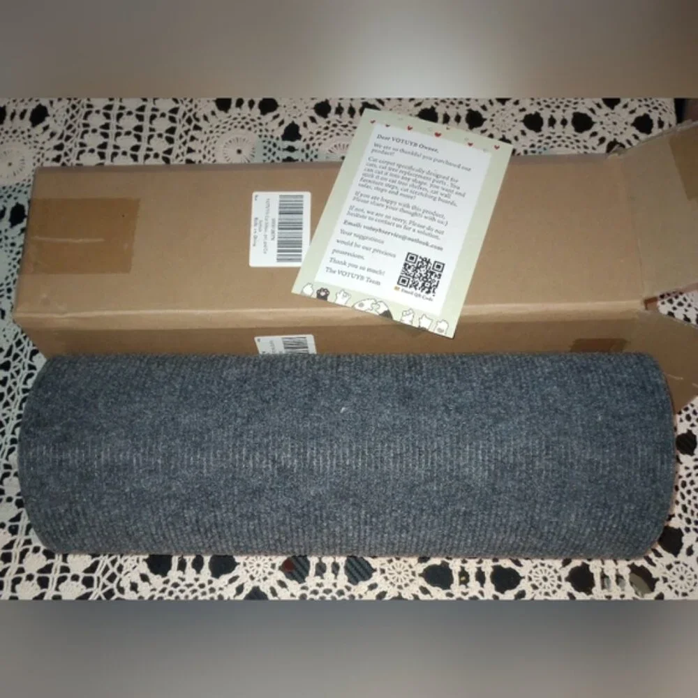 NWT Cat Scratching Mat furniture protector Roll of self adhesive Mat gray